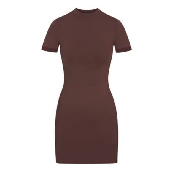 SKIMS Swim Tee Dress Cocoa XXS NWT - Picture 8 of 9